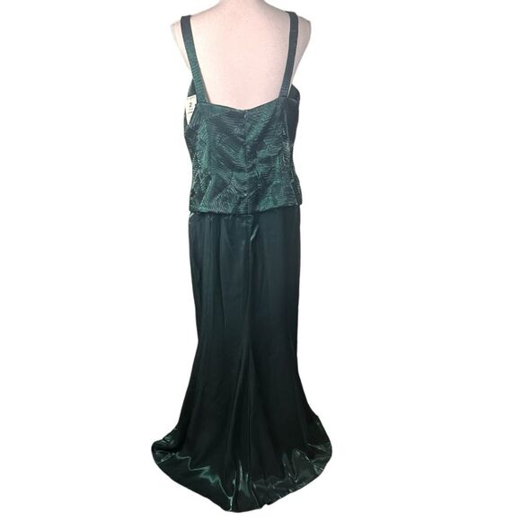 New Alex Evenings 2 Piece Green Dress Jacket Set Wedding Formal Large 12/14 - Picture 9 of 15